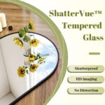 BEAUTYPEAK 20"x30" Arch Toilet Mirror, Wall Mounted Self-importance Metallic Fra... - Image 3