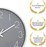 Wall Clock Silent & Non Ticking Trendy Quartz Battery Operated Digital... - Image 3