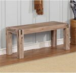 Woodstock Bench - 36 in. Commonplace Bench with Steel Bronze End Inset... - Image 3