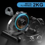 Beneath Desk Bike Pedal Exerciser Transportable Mini Dwelling Train Bike with ... - Image 3