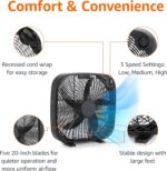 Amazon Fundamentals 3 Velocity Field Fan, Indoor Electrical Fan for Residence Cooling, 5... - Image 3