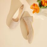 ALTOCIS Girls’s Low Block Chunky Heels Pumps Girls Elegant Closed Rou... - Image 8