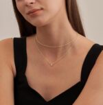Tewiky Diamond Necklaces for Girls, Dainty 14k Gold/Sterling Silver Ch... - Image 4