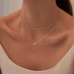 Tewiky Diamond Necklaces for Girls, Dainty 14k Gold/Sterling Silver Ch... - Image 6