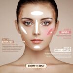 16 Colours Contour Palette，Blush Highlighter Bronzer Powder Multi functional ... - Image 5