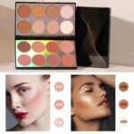 16 Colours Contour Palette，Blush Highlighter Bronzer Powder Multi functional ... - Image 8