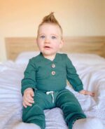 New child Child Lady Boy Fall Garments 3 6 12 18 24 Months Outfits Lengthy Sl... - Image 3