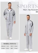 MoFiz Males's Tracksuits Sweatsuits for Males Athletic Set 2 Piece Observe S... - Image 9