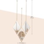 yshengood Diamond Wall Mirror Set of 6 Pcs, Gold Wall Decor Mirrors Sm... - Image 3