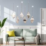 yshengood Diamond Wall Mirror Set of 6 Pcs, Gold Wall Decor Mirrors Sm... - Image 4