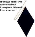 yshengood Diamond Wall Mirror Set of 6 Pcs, Gold Wall Decor Mirrors Sm... - Image 6