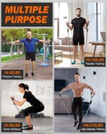Zacro Resistance Bands for Working Out, 270 LBS Heavy Train Bands w... - Image 5