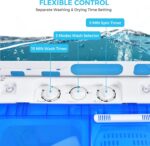 Giantex Transportable Washing Machine, Twin Tub Washer and Dryer Combo, 13l... - Image 5