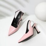 Susanny Slingback Kitten Heels Elegant Dressy Pumps for Girls Closed P... - Image 4