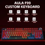 x Aula F99 Professional Keyboard, Wi-fi Mechanical Keyboards Gaming Scorching Swap... - Image 3