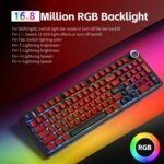x Aula F99 Professional Keyboard, Wi-fi Mechanical Keyboards Gaming Scorching Swap... - Image 5