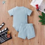 Ledy Champswiin Summer time New child Child Boy Lady Garments Set Ribbed Outfit... - Image 4
