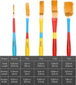 MEEDEN Paint Brushes for Youngsters: 5 Pcs Spherical Flat & Fan Youngsters Paintbrush ... - Image 3