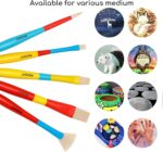 MEEDEN Paint Brushes for Youngsters: 5 Pcs Spherical Flat & Fan Youngsters Paintbrush ... - Image 5