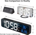 Digital Clock, Clock for Bed room, Digital Wall Clock, Clocks for Livin... - Image 5