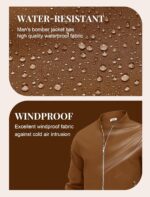 COOFANDY Males Bomber Jacket Light-weight Informal Windbreaker Zip Up Coat ... - Image 3