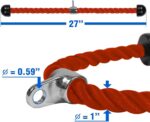 Yes4All Deluxe Tricep Rope Cable Attachment, 27 & 36 inch with 4 Coloration... - Image 4