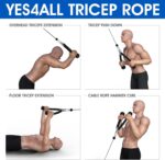 Yes4All Deluxe Tricep Rope Cable Attachment, 27 & 36 inch with 4 Coloration... - Image 6