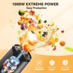 TECKNET 1000W Bullet Blender for Smoothies, Small Private Nutri Mix... - Image 3