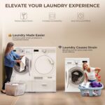 29" Washer and Dryer Pedestals with Drawer- Laundry Pedestal Stand for... - Image 3