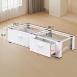 29" Washer and Dryer Pedestals with Drawer- Laundry Pedestal Stand for... - Image 6