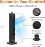 Amazon Fundamentals 28" 60-Diploma Oscillating Tower Fan for Bed room, Dwelling ... - Image 3