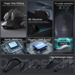 Darmoshark M5 Wi-fi Gaming Mouse,Tri-Mode 8K/USB-C/Bluetooth Mouse ... - Image 4