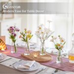 Glasseam Clear Flower Vases for Centerpieces: Trendy Glass Vase Set of... - Image 4