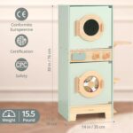 Picket Washer-Dryer Playset for Youngsters – 2-in-1 Laundry Heart Toy, Twin... - Image 5