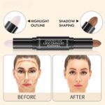 2-in-1 Contour & Highlighter Stick Duo - Waterproof, Lengthy-Lasting, Cre... - Image 8