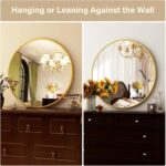 HARRITPURE Spherical Mirror 30 Gold Wall Mounted Circle Mirrors Vainness Mir... - Image 7