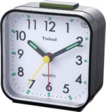 Small Battery Operated Analog Journey Alarm Clock Silent Non Ticking, G... - Image 4