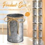 Domensi 4.33 Inch Petite Farmhouse Vase Decor Classic Flower Vase with... - Image 3