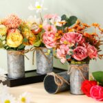 Domensi 4.33 Inch Petite Farmhouse Vase Decor Classic Flower Vase with... - Image 5