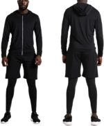 BUYJYA 5Pcs Males's Compression Pants Shirt High Lengthy Sleeve Jacket Athle... - Image 3