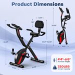 Folding Train Bike, SLUNSE 4 IN 1 Foldable Stationary Bike for Residence... - Image 9