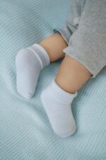 RATIVE New child Child Socks 0-6,6-12 Months Terry Flip Cuff Socks for Bo... - Image 5