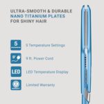 BabylissPRO Nano Titanium Extremely-Glossy Hair Straightener, Flat Iron for... - Image 4