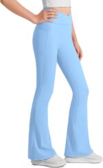 JOCMIC Ladies Flare Leggings Youngsters Bell Backside Excessive Waisted Dance Yoga F... - Image 4