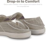 Mens Slip On Sneakers, Mens Boat Sneakers with Arch Help, Orthopedic Canv... - Image 5