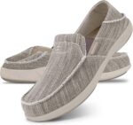 Mens Slip On Sneakers, Mens Boat Sneakers with Arch Help, Orthopedic Canv... - Image 8