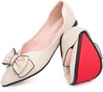 Flats Footwear Girls Snug Leather-based Pointed Toe Flats Gown Footwear Bo... - Image 3