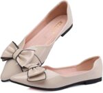 Flats Footwear Girls Snug Leather-based Pointed Toe Flats Gown Footwear Bo... - Image 6
