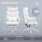Dowinx Large and Tall Workplace Chair with Pocket Spring Cushion,Excessive Again ... - Image 3