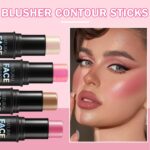 DAMUSI 6PCS Highlighter and Contour Sticks,Shades with Highlighter Sti... - Image 3